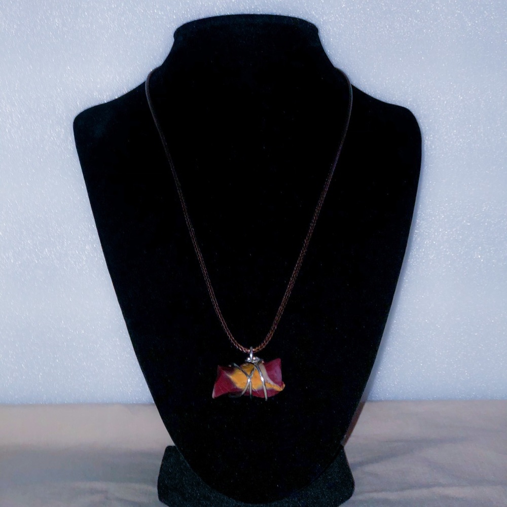 Moukaite jasper necklace